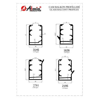 Cam Balkon Profili 1458-A798